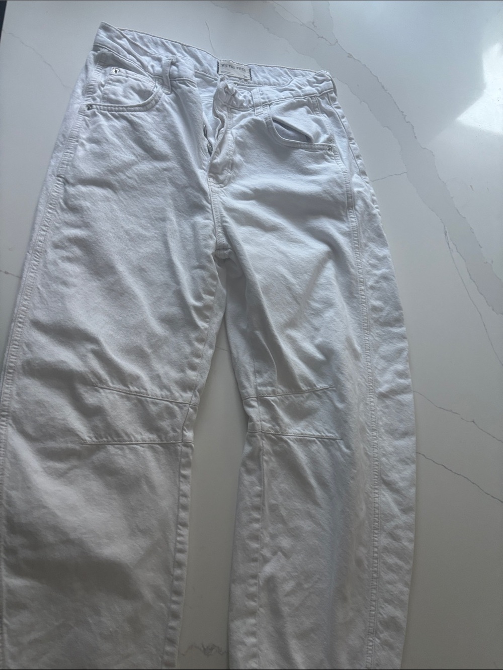 Free people barrel white jeans size 26